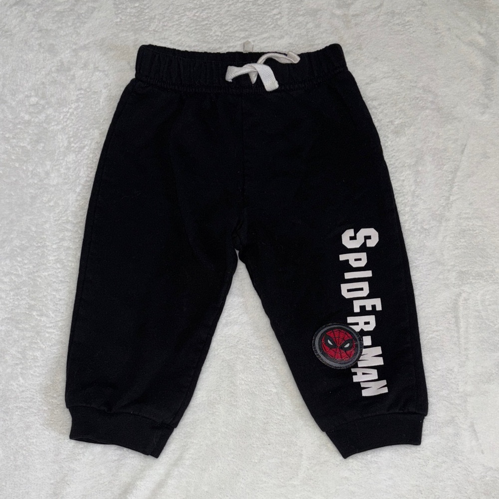 marvel Spider-Man Black Kids Sweatpants with Drawstring 6-12 months